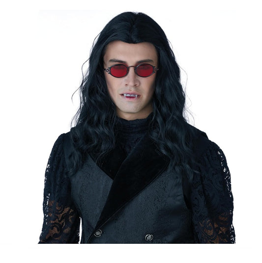 Black Vampire Rock Star Wig - Costume Accessory - Unisex One Size
