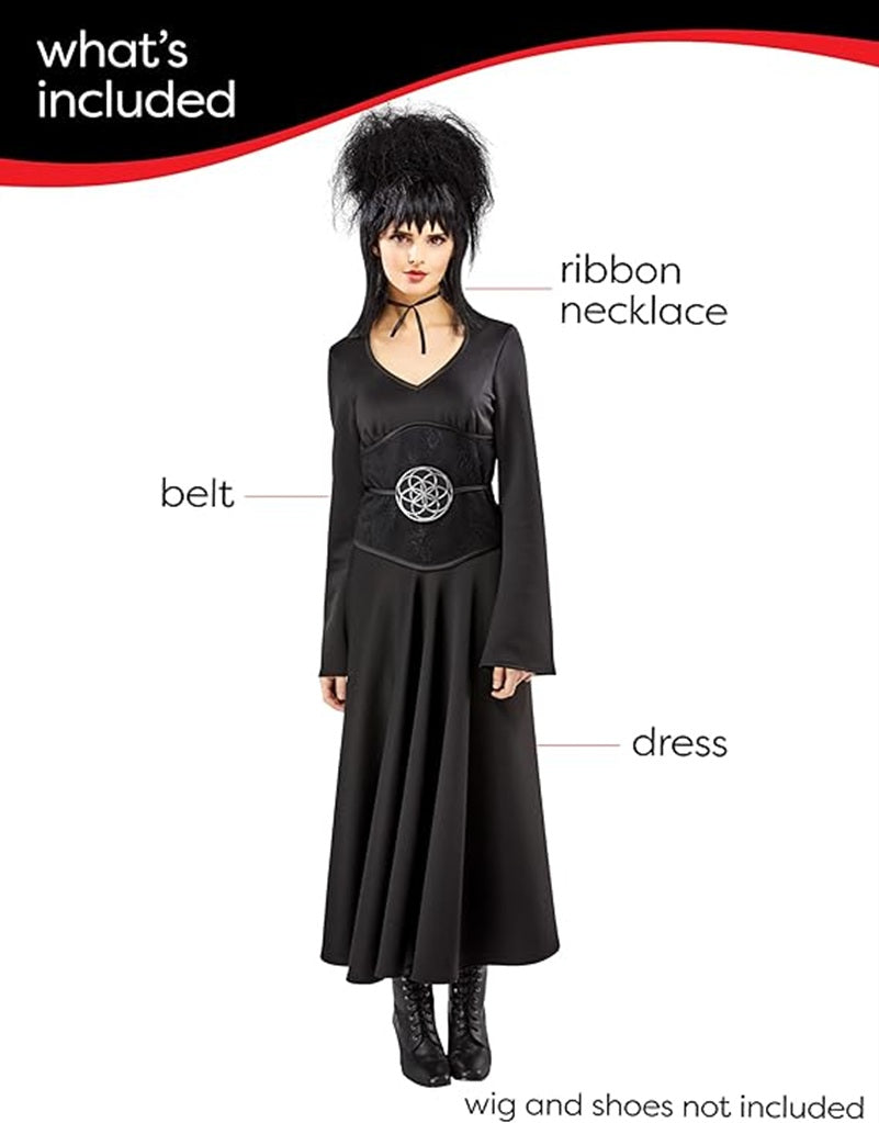 Lydia - Beetlejuice 2 - Gothic Black Dress - Costume - Women - 3 Sizes