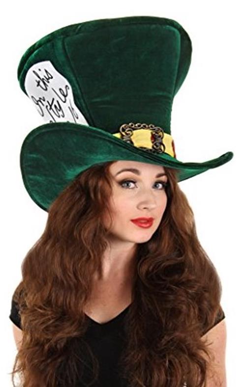 Mad Hatter Hat - Alice in Wonderland - Green - Costume Accessory - Adult