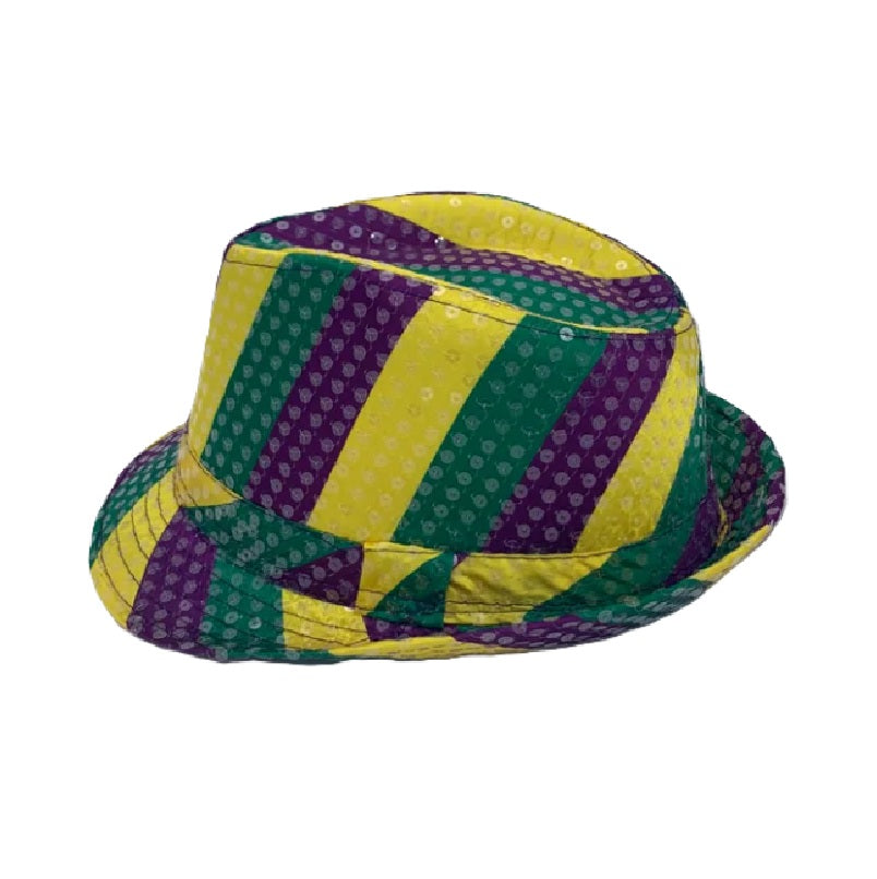 Mardi Gras Sequin Fedora -1920's - 1980's - Costume Accessory - One Size