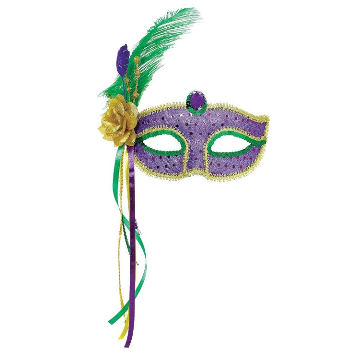 Mardi Gras Maske - Grün/Lila/Gold - Kostümzubehör - Erwachsene Teenager 