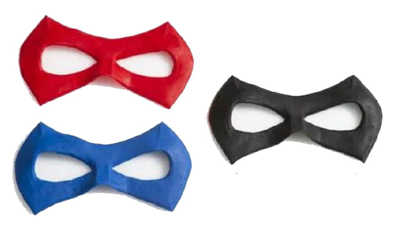 Silicone Superhero Mask – Reusable - Costume Accessory - Blue | Red | Black