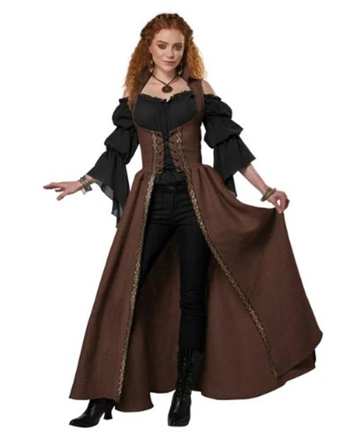 Medieval Overdress Adult Costume (Brown) Medieval Overdress Adult Costume (Brown)