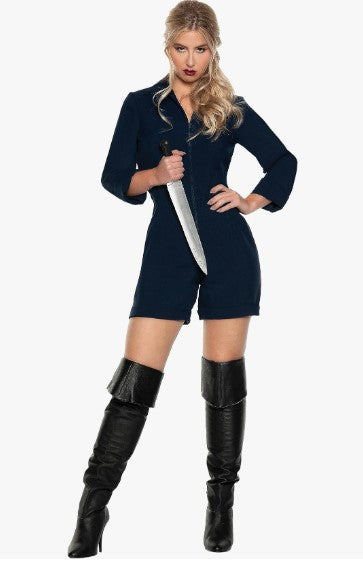 Horror Killer Romper - Blue - One Piece - Costume - Women - 3 Sizes