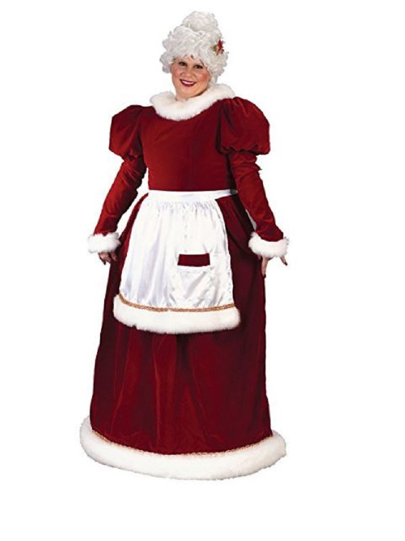 Mrs Santa Claus - Traditional Velvet Costume - Christmas - Women - Plus