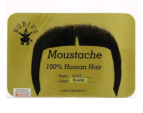 Bigote mandarín - Negro - Fu Man Chu - Accesorio de disfraz - Talla única