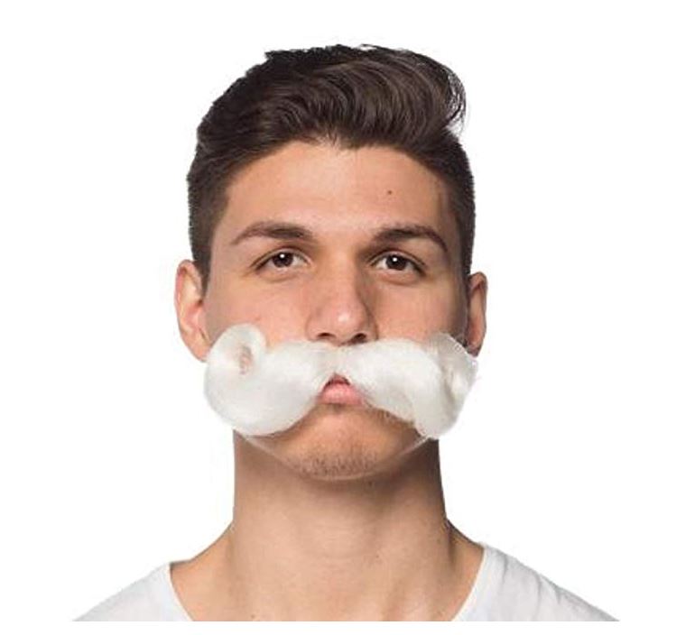 White Santa Ultimo Mustache - Christmas Holiday - Costume Accessory - One Size