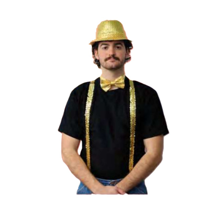 New Years Sequin Set - 70's 80's - Costume Accessory - One Size - 2 Colors