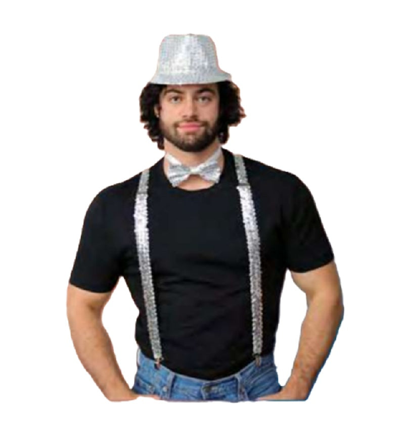 New Years Sequin Set - 70's 80's - Costume Accessory - One Size - 2 Colors