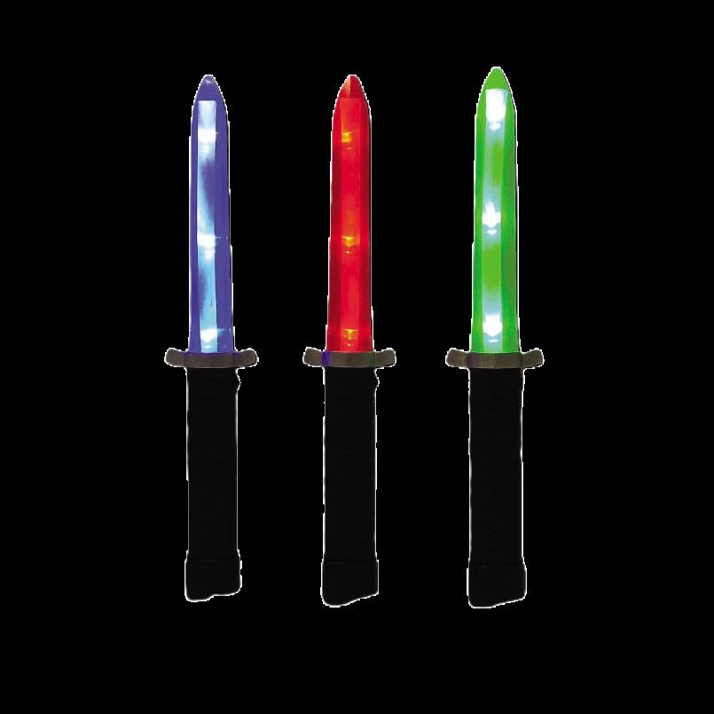 Light-Up Ninja Dagger - 12" - Red Green Blue - Costume Accessory Prop
