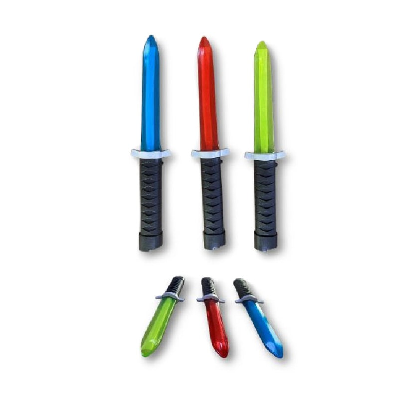 Light-Up Ninja Dagger - 12" - Red Green Blue - Costume Accessory Prop