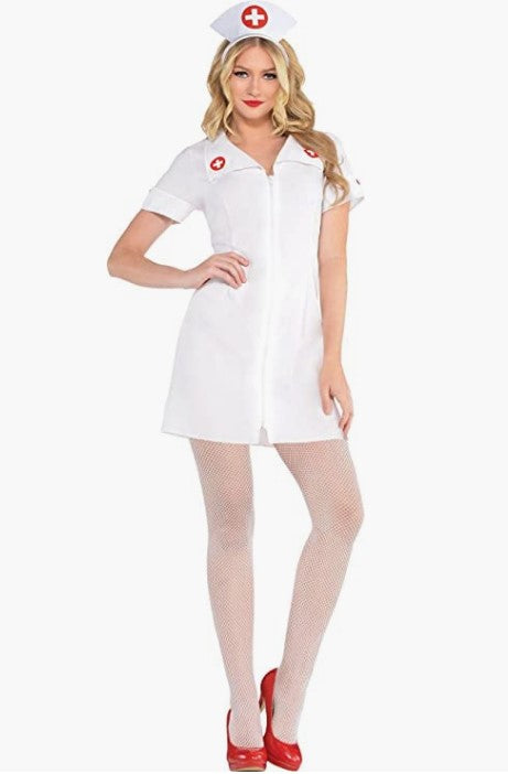 Hospital Honey Nurse - White/Red - Costume - Adult - 2 Sizes