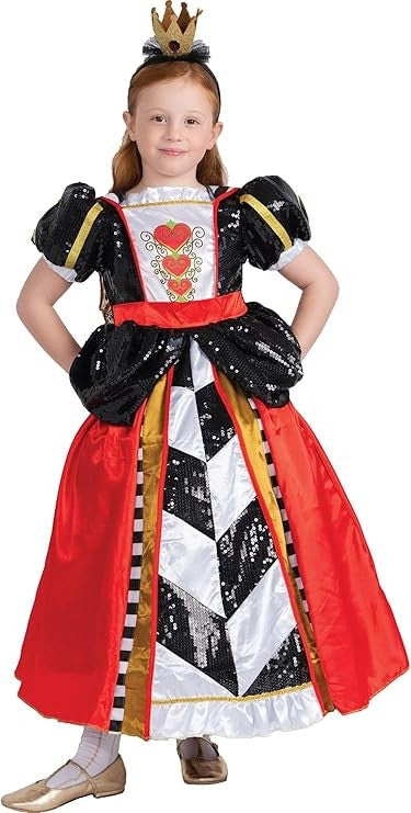 Queen of Hearts - Alice in Wonderland - Costume - Girls - XL 12-14