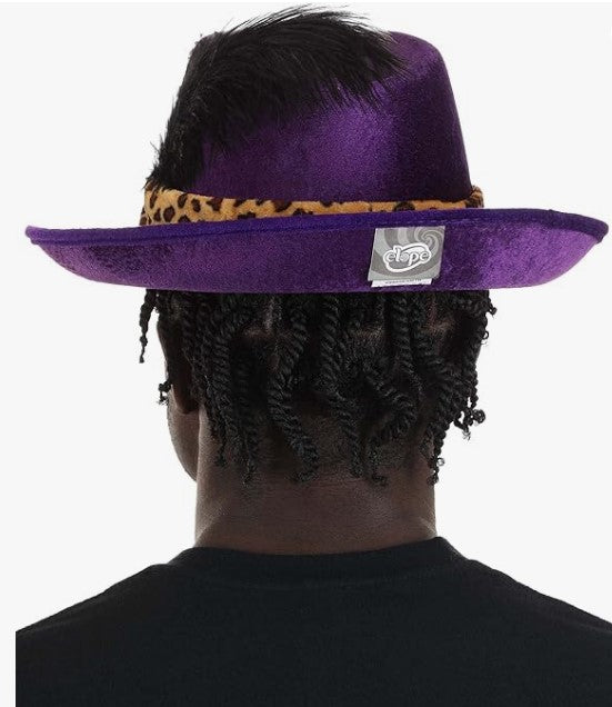 Purple Fedora - Pimp - Feather - 1920's - Deluxe Costume Accessory - Adult