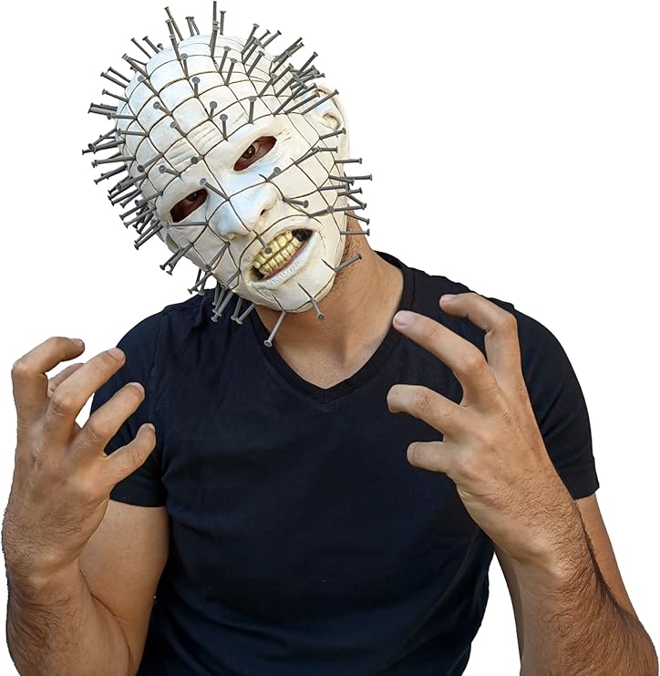 Pinhead Mask - Hellraiser Inferno - Horror - Costume Accessory - One Size