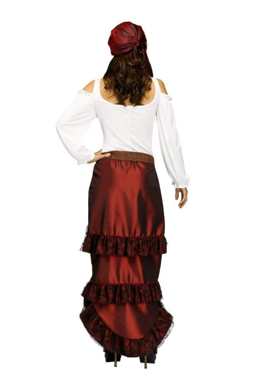 Pirate Queen - Renaissance - Brown/Burgundy - Costume - Women - 2 Sizes