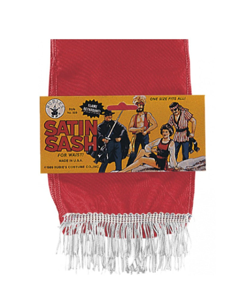 Satin Sash - Pirate - Zorro - Medieval - Royalty - Costume Accessory - 3 Colors