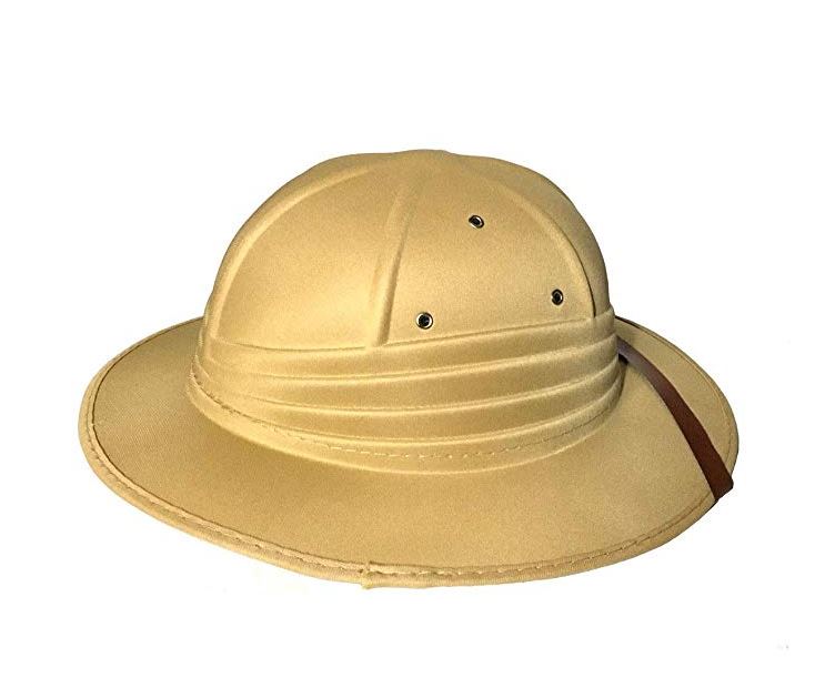 Pith Helmet Hat - Safari - Tan - Costume Accessory - Teen Adult