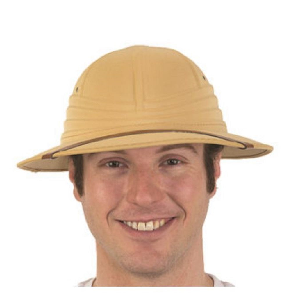 Pith Helmet Hat - Safari - Tan - Costume Accessory - Teen Adult