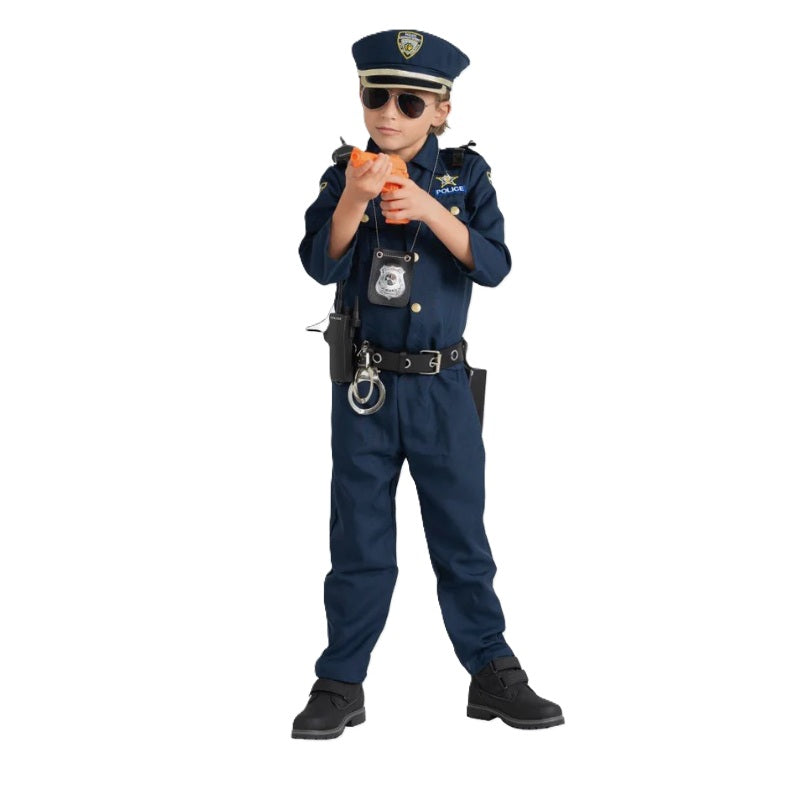 Navy Blue Police Officer - Costume - Unisex Child - 3 Sizes