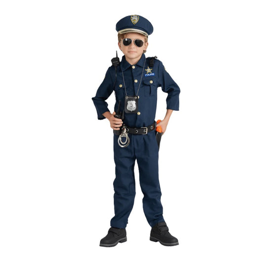 Navy Blue Police Officer - Costume - Unisex Child - 3 Sizes