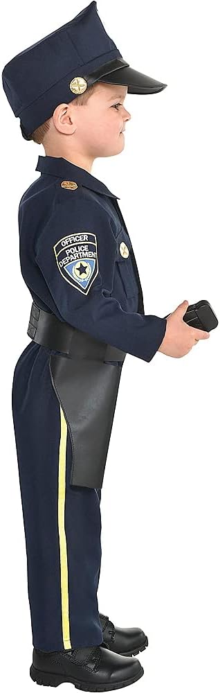 Police Officer - Navy Blue - Costume - Unisex Child - 4 Sizes