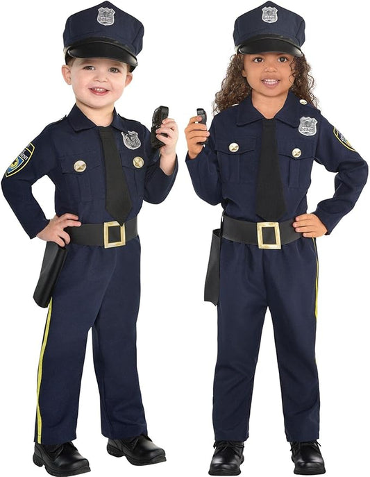 Police Officer - Navy Blue - Costume - Unisex Child - 4 Sizes