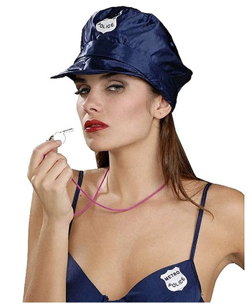 Officer Whistle - Functional Prop - Black - Costume Accessory