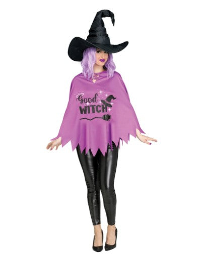 Witch Poncho - Lightweight - Costume Accessory - Adult - 2 Colors