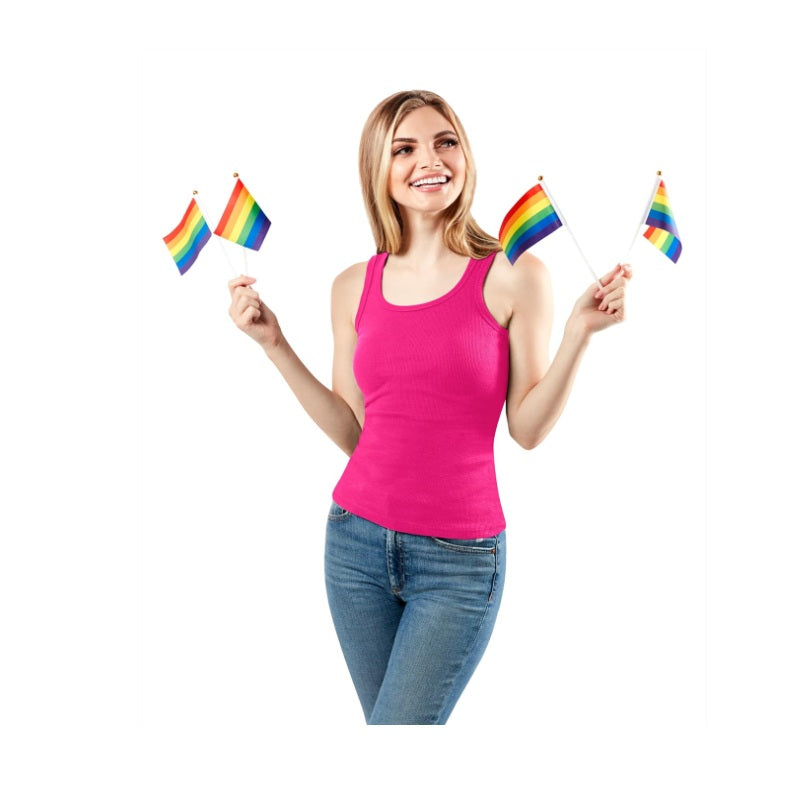 Pride Rainbow Flags - 3x5" - Decor - Parade - Festival - Props - 6 Pack