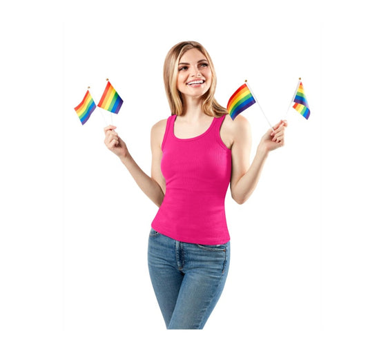 Pride Rainbow Flags - 3x5" - Decor - Parade - Festival - Props - 6 Pack