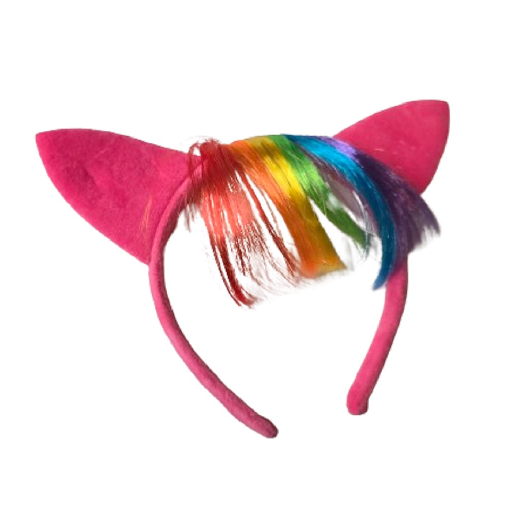 Diadema de pony - Flequillo - Rosa/Arco iris - Accesorio de vestuario - Niño adolescente