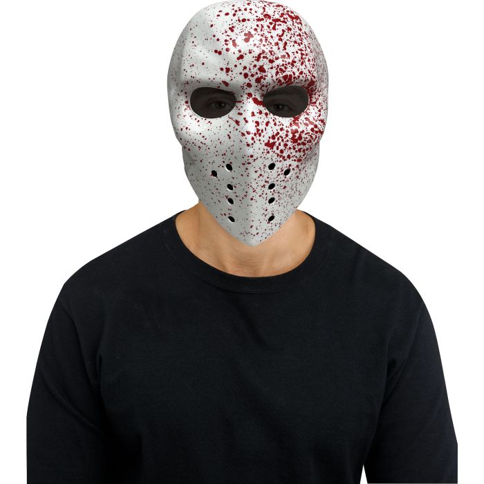 Punisher Hockey Mask - Black or Bloody White - Plastic - Costume Accessory