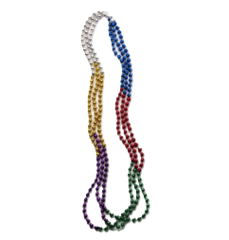 Pride Bead Necklaces - Rainbow - 12-Pack - Costume Accessory - One Size
