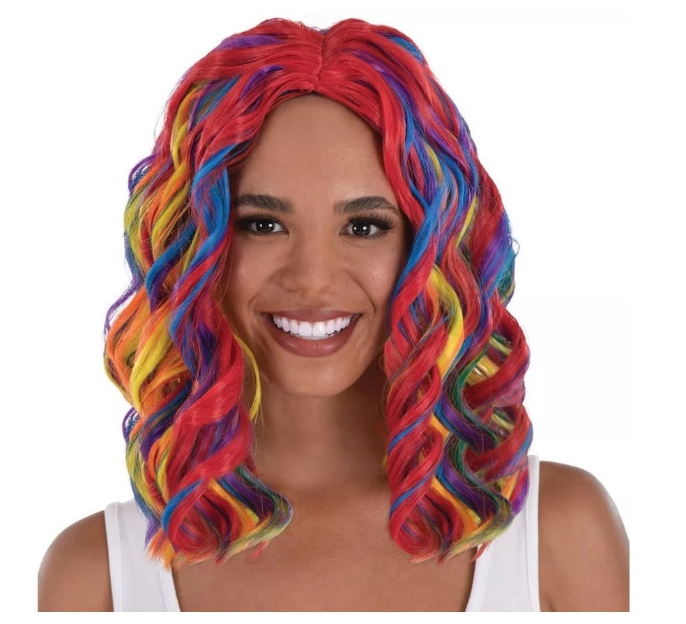 Rainbow Wig - Body Wave - Shoulder Length - Costume Accessory - One Size