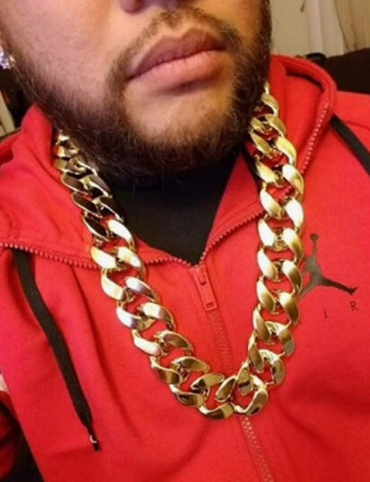 Rapper Chain - 36" - Chunky - 80's 90's - Gold - Costume Accessory