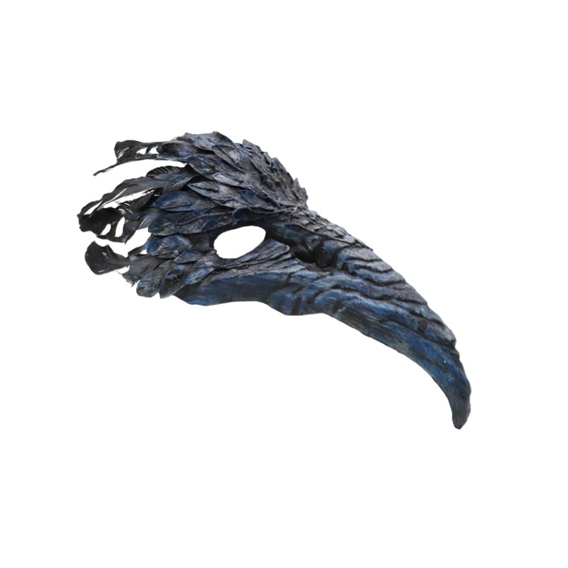 Blue Raven Long Beak Voodoo Mask - Deluxe Costume Accessory - One Size