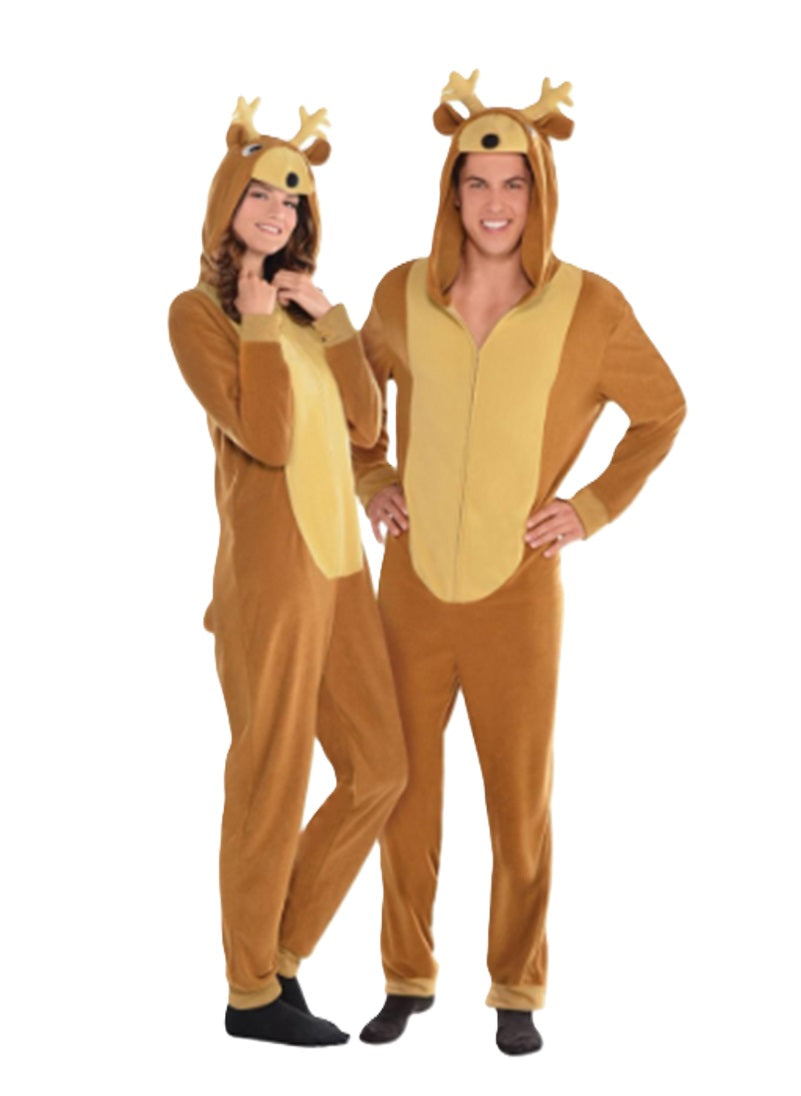 Reindeer - Zipster Jumpsuit - Christmas - Costume - Unisex Adult - 2 Sizes