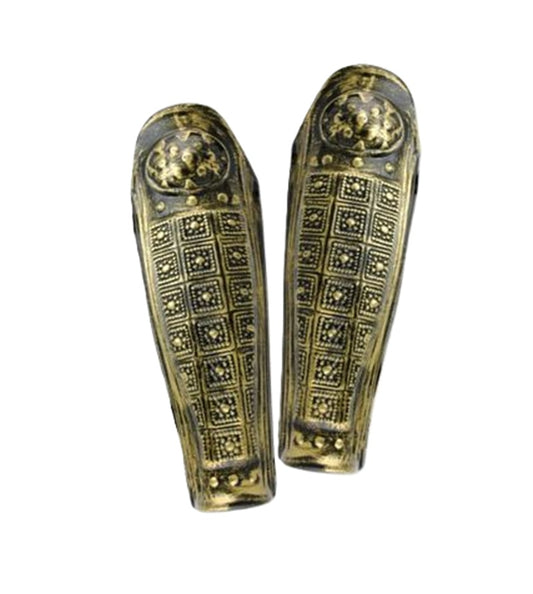 Gold Plastic Leg Guards - One Pair - Roman - Costume Accessory - One Size