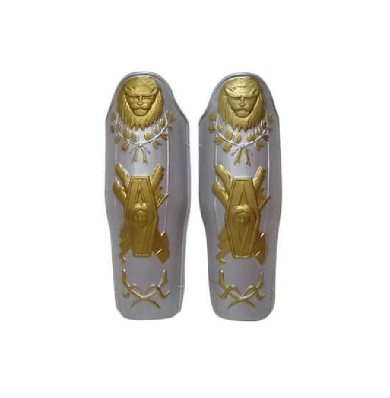 Roman Leg Guards - Silver/Gold - Costume Accessory - One Size