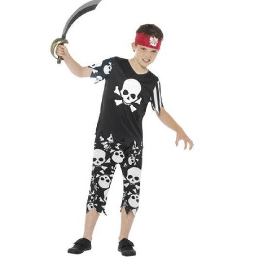 Pirate Boy - Buccaneer - Skulls - Costume - Child - 3 Sizes