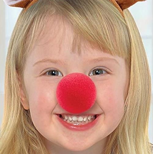 Sponge Clown Nose - Red - Rudolph - Cosplay Costume Accessory - 2 Sizes