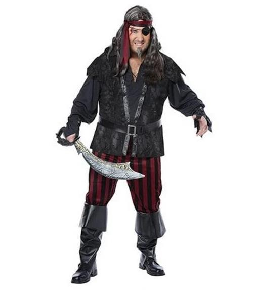 Ruthless Rogue - Pirate - Costume - Men - Plus - 2XL