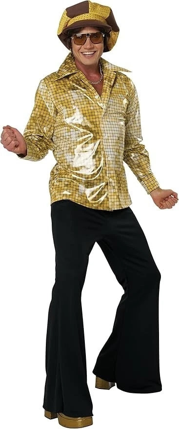 Disco Shirt & Hat - 70's Disco - Costume - Mens - 2 Sizes
