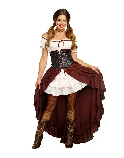 Saloon Girl - Cowgirl - Western - Costume - Adult - 3 Sizes