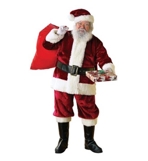 Santa Suit - Crimson - Regency Plush - Costume - Adult - 2 Plus Sizes