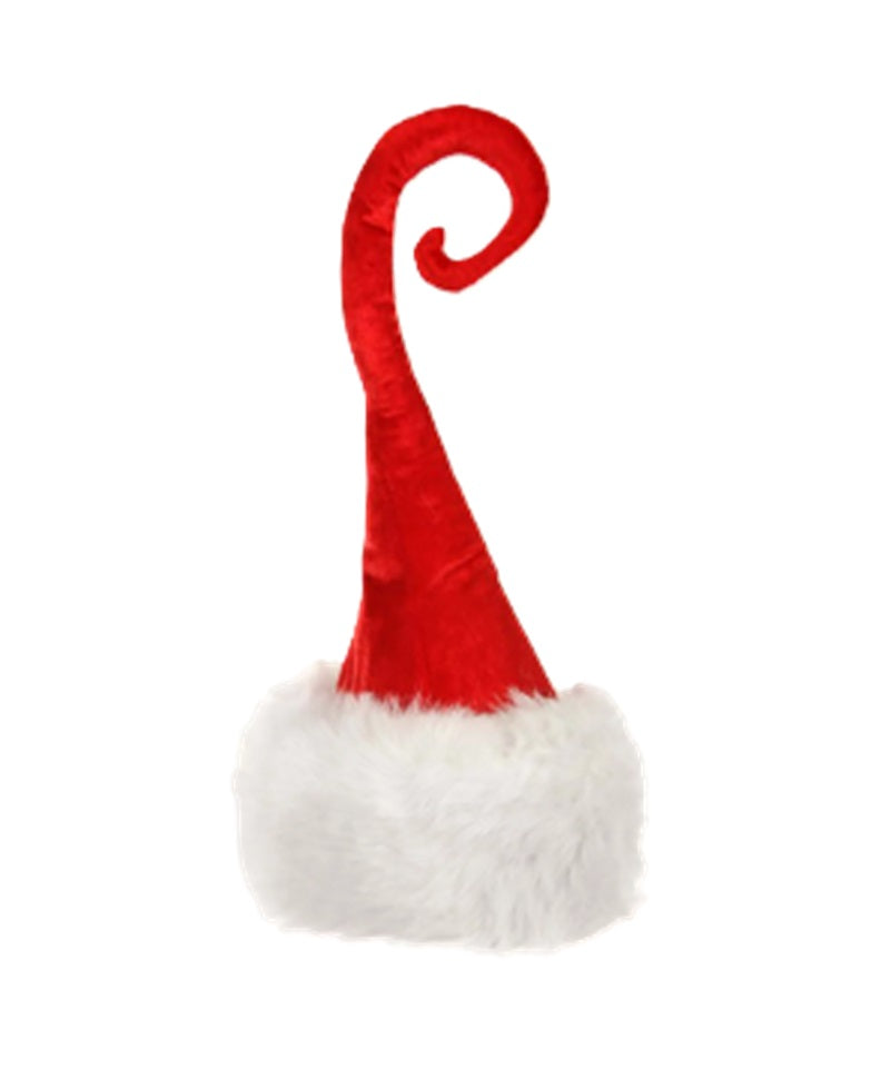 Santa Hat - Curly Q - Whoville - Elf - Deluxe Plush Costume Accessory - One Size