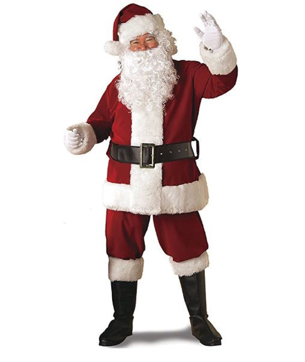 Santa Suit - Crimson - Regency Plush - Costume - Adult - 2 Plus Sizes