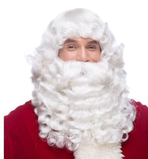 Santa Wig & Beard Set - Christmas - Deluxe Costume Accessories - One Size