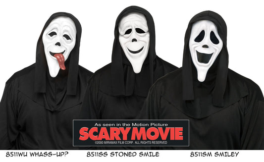 Scary Movie Mask Trio Set - Waasss-Up Smiley Stoned - Costume Accessories